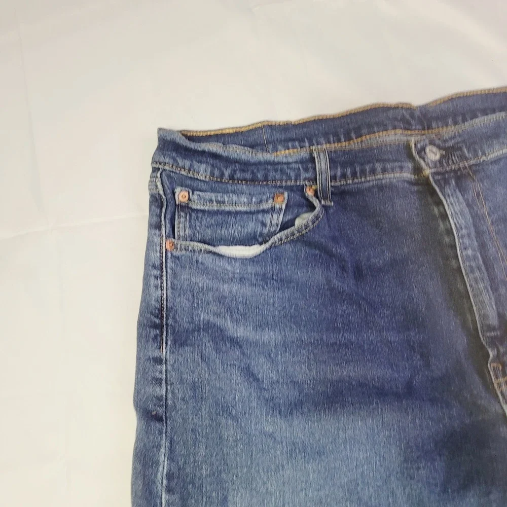 Levi's Men's 505 Regular Fit Jeans 40x32 Blue Straight Leg Denim D72